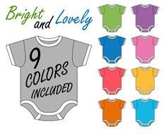 Clip art of the colorful baby clothes