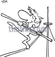 Cartoon Tightrope Walker