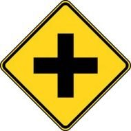 Clip art of the cross road sign