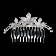 silver Hair comb, Bridal Accessory, Wedding Tiara
