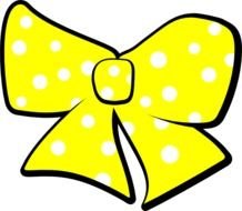 Bow With Polka Dots At Clkercom Vector Online N4