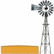 Windmill Black White drawing