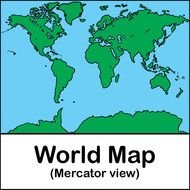 world map(merator view) drawing