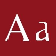 letter of the alphabet on a red background
