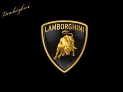 lamborghini logo on a black background