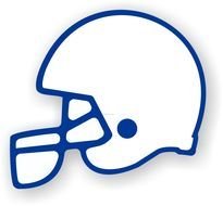 blue Football Helmet drawing