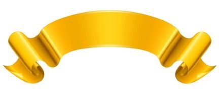 yellow birthday ribbon on a white background