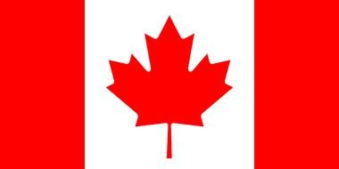 Clipart of a Canada Maple Leaf Flag