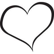 Heart Black And White drawing