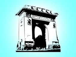 triumphal arch as a picture for clipart