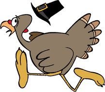 running turkey as a picture for clipart