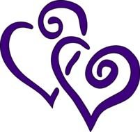 Big Purple Hearts At Clkercom Vector Online clipart