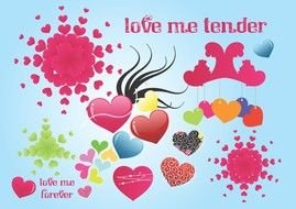 Tender Love Vector Graphics drawing