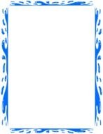 blue patterned frame