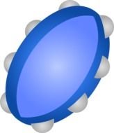 Blue grey Tambourine drawing