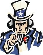 computer generated image Uncle Sam