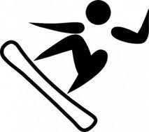 Olympic Sports Snowboarding Pictogram Vector Free Download