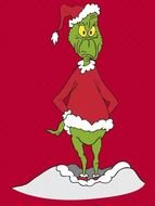 Mr Grinch Christmas drawing