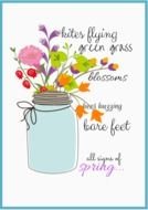 Spring greeting card drawing