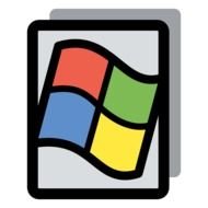 Microsoft logo in a black square