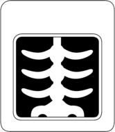 drawn x-ray of a man in a frame