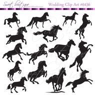 Christmas Silhouette Horse Digital Animal