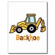 Backhoe Loader Post Cards