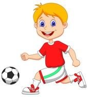 Clip art of the cartoon football player kid