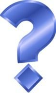 blue question mark as a graphic image