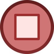 Red Stop Button Plain Icon At Clkercom Vector
