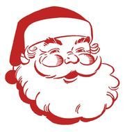 White and red Santa-Claus clipart