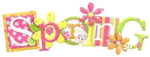 Clipart of the colorful Spring sign