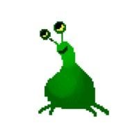 green monster from a computer game