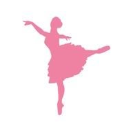 clipart of the pink ballerina silhouette