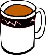 Mug In White Black And Red At Clkercom Vector