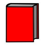 drawn thick red book