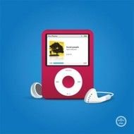 Pink Ipod Music Player With Headphones Vector Free Download