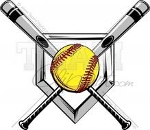 Softball Bats In An Easy To Edit Vector Format