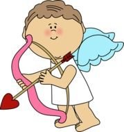 Valentines Day Cupid Cute With Blue Wings And