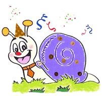 cartoon purple snail