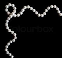 pearl string on a black background