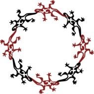 Circle Of Lizards drawing