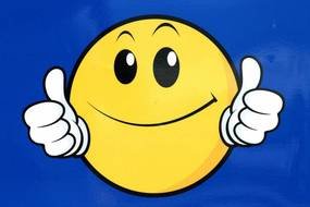 Clip art of Smiley Face and Thumbs Up