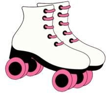 Pink Baby Shoes Roller drawing