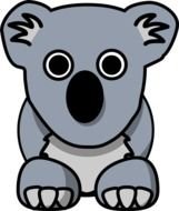 blue Koala drawing