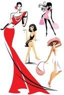 drawing elegant girls