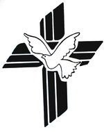 dove on a black cross as a picture for clipart