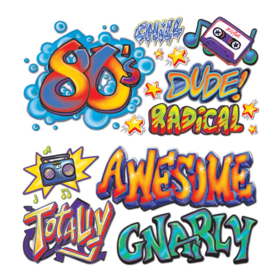 80s Graffiti Wall Decorations At Birthday Direct