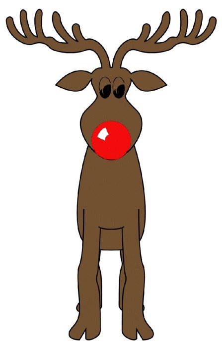 Brown Rudolph clipart