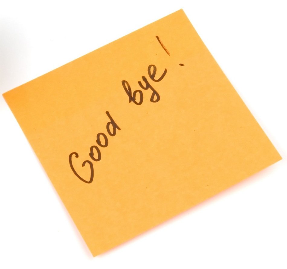 Clip Art of the goodbye note